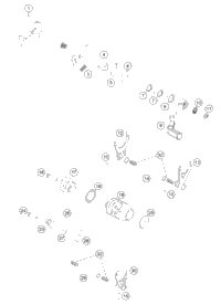 KTM fork KTM 250 SX-F 2023 US 2023 250 SX-F Chassis A460C155W406000