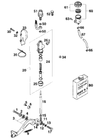 KTM Fork KTM 250/350/450/500 EXC-F 22 2022 500 XCF-W Chassis 0797C168V401000