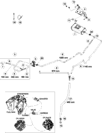 KTM ENGINE CASE CPL. W. BEARINGS 2014 1290 SD R BLACK 6133000004424