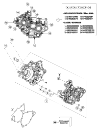 KTM Engine case cmpl. 2021 125 XC Engine 50430100244
