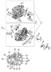KTM Header, inflow 1st catalytic converter 2022 390 ADVENTURE, Orange - B.D. Chassis 94305007031