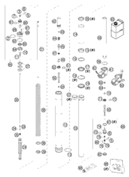 KTM Rear frame white 2020 390 DUKE ORANGE 9300300200028