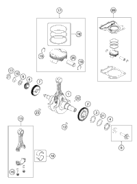 KTM CYLINDER + PISTON CPL. 2016 390 RC CUP 90230038000