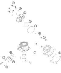 KTM EXHAUST MANIFOLD 50 SX  2009 2009 2014 50 SX 45205107000