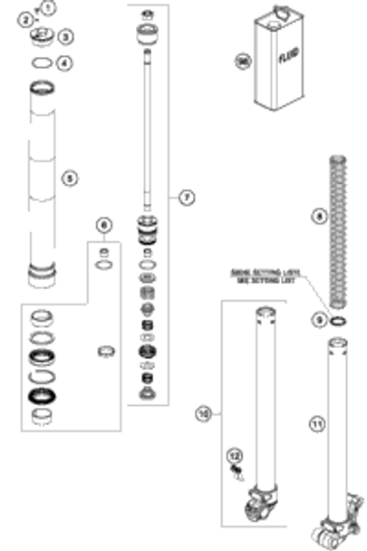 KTM PISTON ROD SX 50 CPL. RIGHT 2017 50 SX 35480551S2