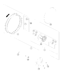 KTM REAR WHEEL 50SX/MINI 2015 2015 2017 50 SX 45210001544
