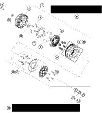 KTM AXIAL CLUTCH ASSEMBLY 2021 50 SX Engine 45232100144