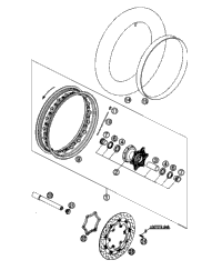 KTM REAR WHEEL 2,15X18'' EXCEL 06 2006 525 EXC-G Racing 54810001544