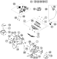 KTM COOLER FAIRING L/S BL.BRILL. 2012 1190 RC8R Black 6900805000030C