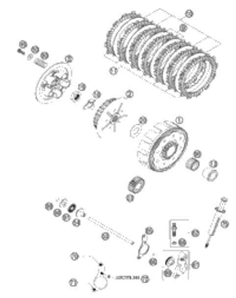KTM AXLE-CLAMP L/S CPL. W. TUBE 2012 1190 RC8R Black 43570523S1