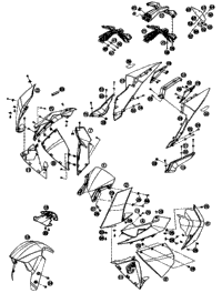 KTM EXAUST PROTECTION CPL. ORANGE 2012 1190 RC8R White 6900805523304B