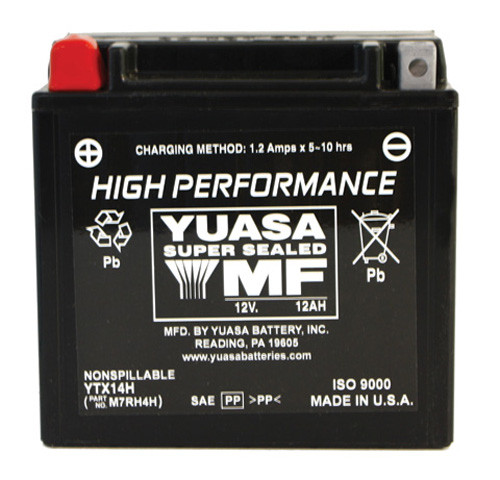 Yuasa Ytx14H Factory Activated Maintenance Free 12 Volt Bat 2022 CFMoto CForce 1000 Overland YUAM7RH4H