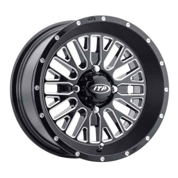 ITP Momentum Wheel Blk/Mch, 14X7, 4/137, 5+2 (+30Mm) 2023 Outlander 850 1422735731B