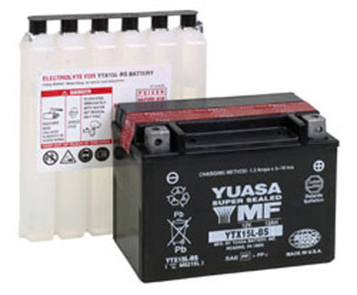 Yuasa Ytx15L-Bs Maintenance Free 12 Volt Battery 1999 Moto Guzzi V11 Quota YUAM6215L