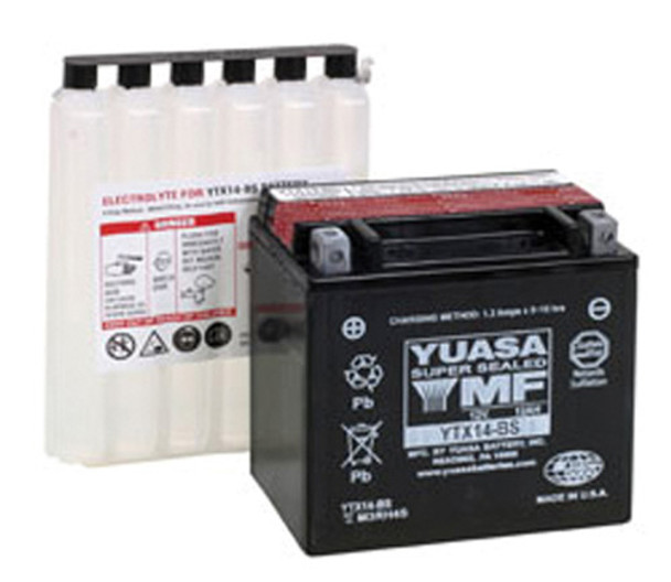 Yuasa Ytx14-Bs Maintenance Free 12 Volt Battery 2018 BMW R nine T Urban G/S YUAM3RH4SIND