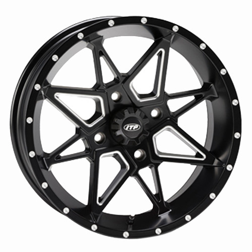 Itp Tornado Wheel, Matte Black, 15X7, 4/137, 5+2 (15Tn18Bx) Fits 2021 Can-Am Defender HD5 DPS 1521957727B