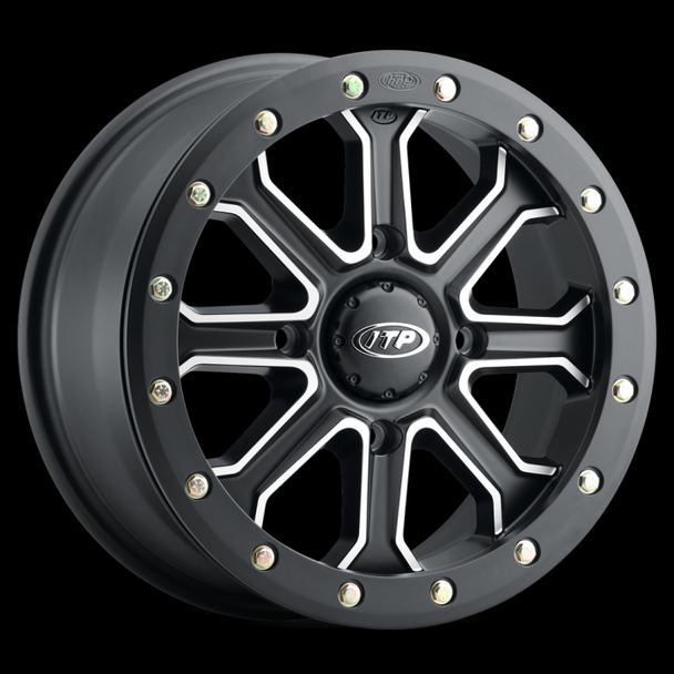 Itp Inertia Whl 14X7, 4/137-5+2 (+30Mm) Matte Black/Machined Fits 2023 Can-Am Defender PRO HD10 XT 1422523727B