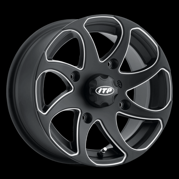 Itp Twister-14X7 Black With Milled(14Tw113Rbx) Fits 2018 Polaris Ranger Crew XP 900 1422329727BR