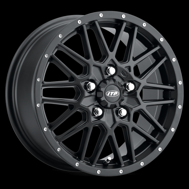 Itp Hurricane Wheel Black - 15" X 7", 5/4.5 (6+1) Fits 2022 Polaris RZR Turbo R Ultimate 1522762724B