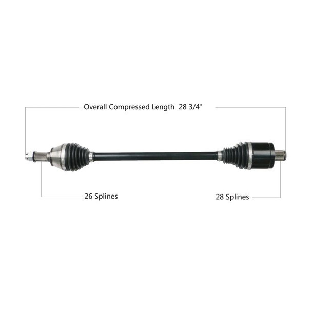 Tytaneum Polaris Heavy Duty Cv Axle Fits 2018 Polaris RZR XP 4 Turbo EPS DYNAMIX Edition POL-6081HD