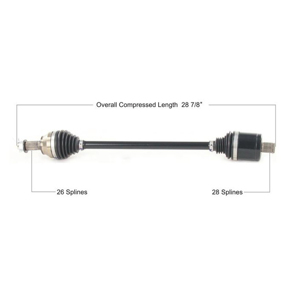 Tytaneum Heavy Duty Cv Axle Polaris Rear Left/Right Fits 2019 Polaris RZR XP Turbo EPS DYNAMIX Edition POL-6082HD