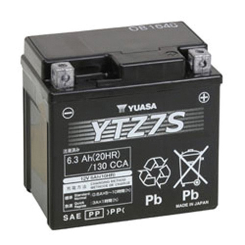 Yuasa Ytz7S Factory Activated Maintenance Free 12 Volt Battery 2007 E-Ton Viper 70M 4-Stroke YUAM727ZS