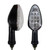 "Euro Sport" Large Black Motorcycle LED Turn Signal Blinkers Pair