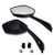 Upgrade your Triumph motorcycle or Japanese make with a pair of these hot looking motorcycle mirrors.  They feature a diamond shaped mirror lens, distortion free glass, and are complimented with a sleek black matte finish.