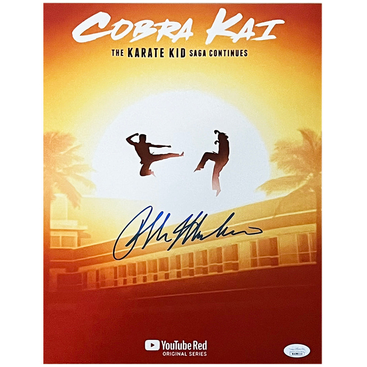 Ralph Macchio Signed Cobra Kai Pose 3 8x10 Photo (JSA)