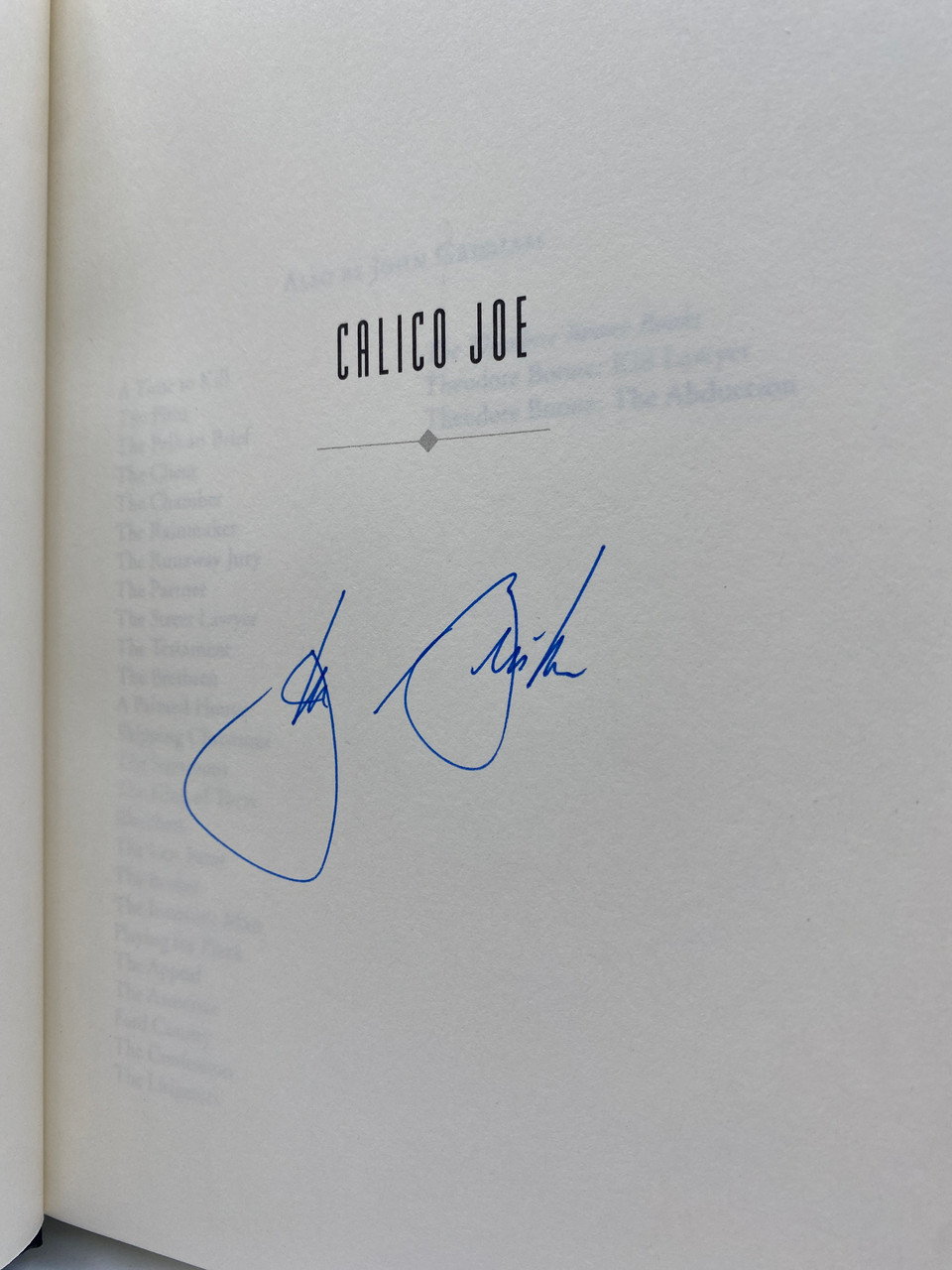 Calico Joe Autographed Book by John Grisham - PremiereCollectibles.com