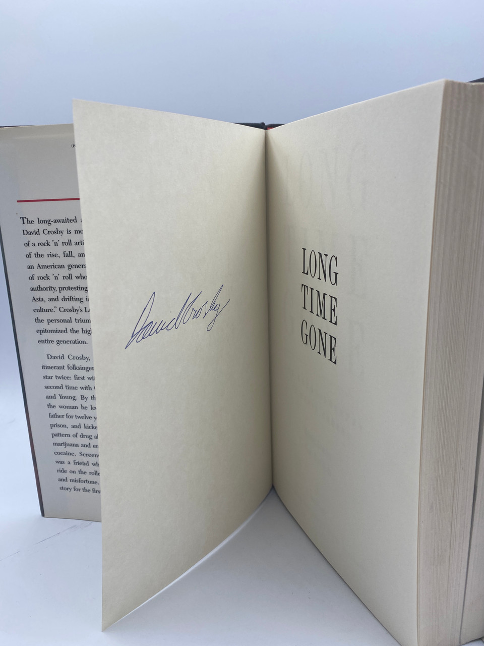 Long Time Gone David Crosby (Signed Book)