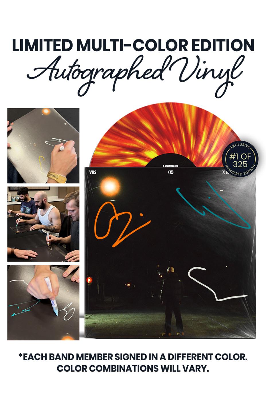 VHS Multi-Color Vinyl signed by X-Ambassadors