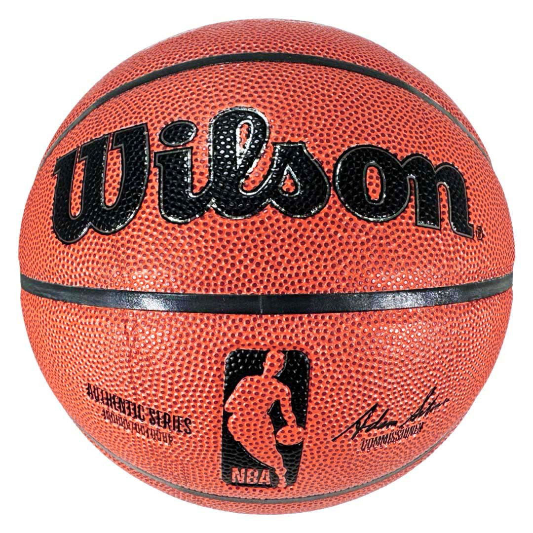 Larry Bird and Magic Johnson Signed NBA Wilson Authentic Series