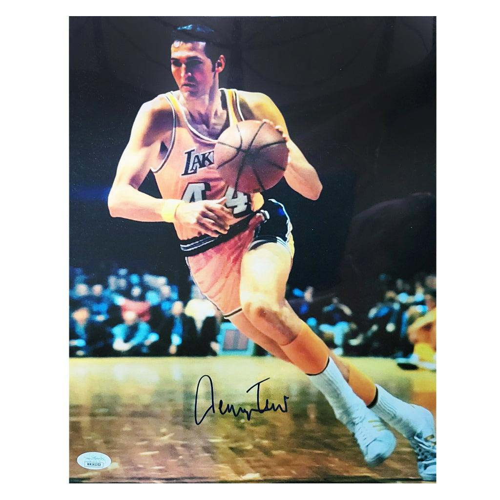 Jerry West Signed Los Angeles Pose 1 Basketball 16x20 Photo (JSA) -