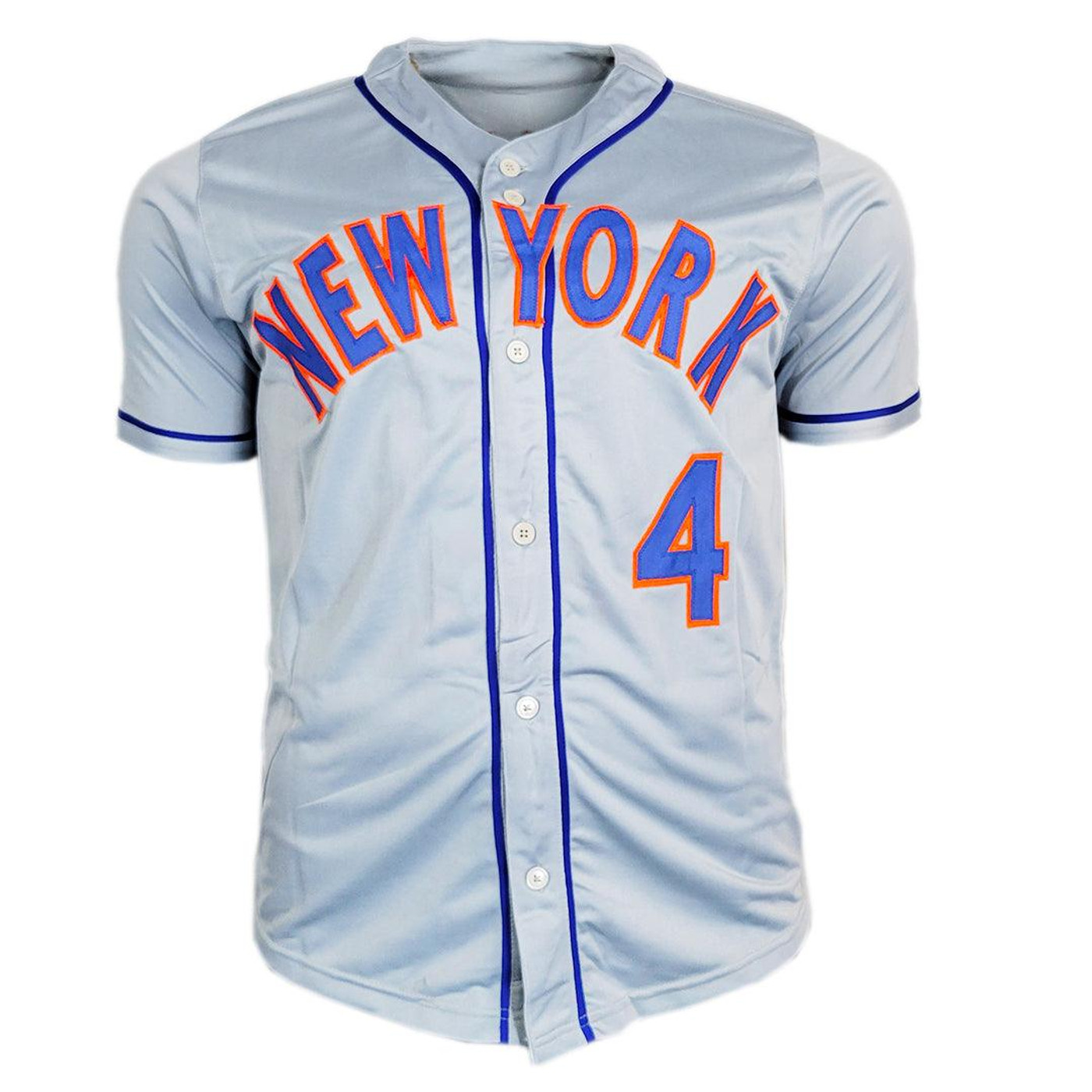 Wilmer Flores Signed New York Grey Baseball Jersey (JSA)