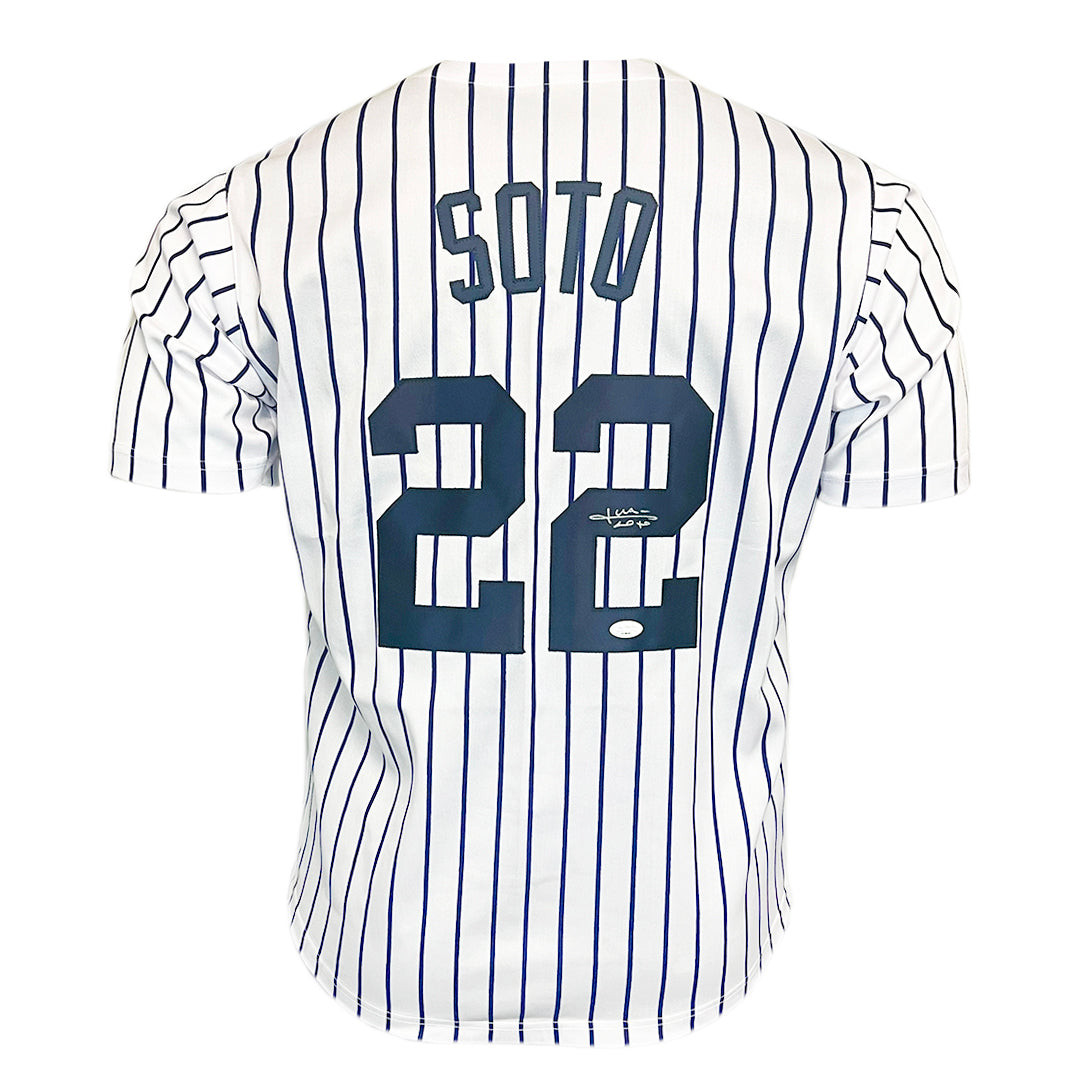 Juan Soto Signed New York Pinstripe Baseball Jersey (JSA) -