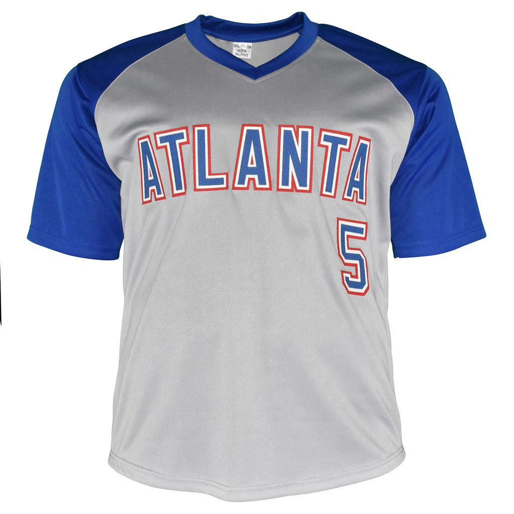 Bob Horner Signed Atlanta Grey Throwback Baseball Jersey (JSA)