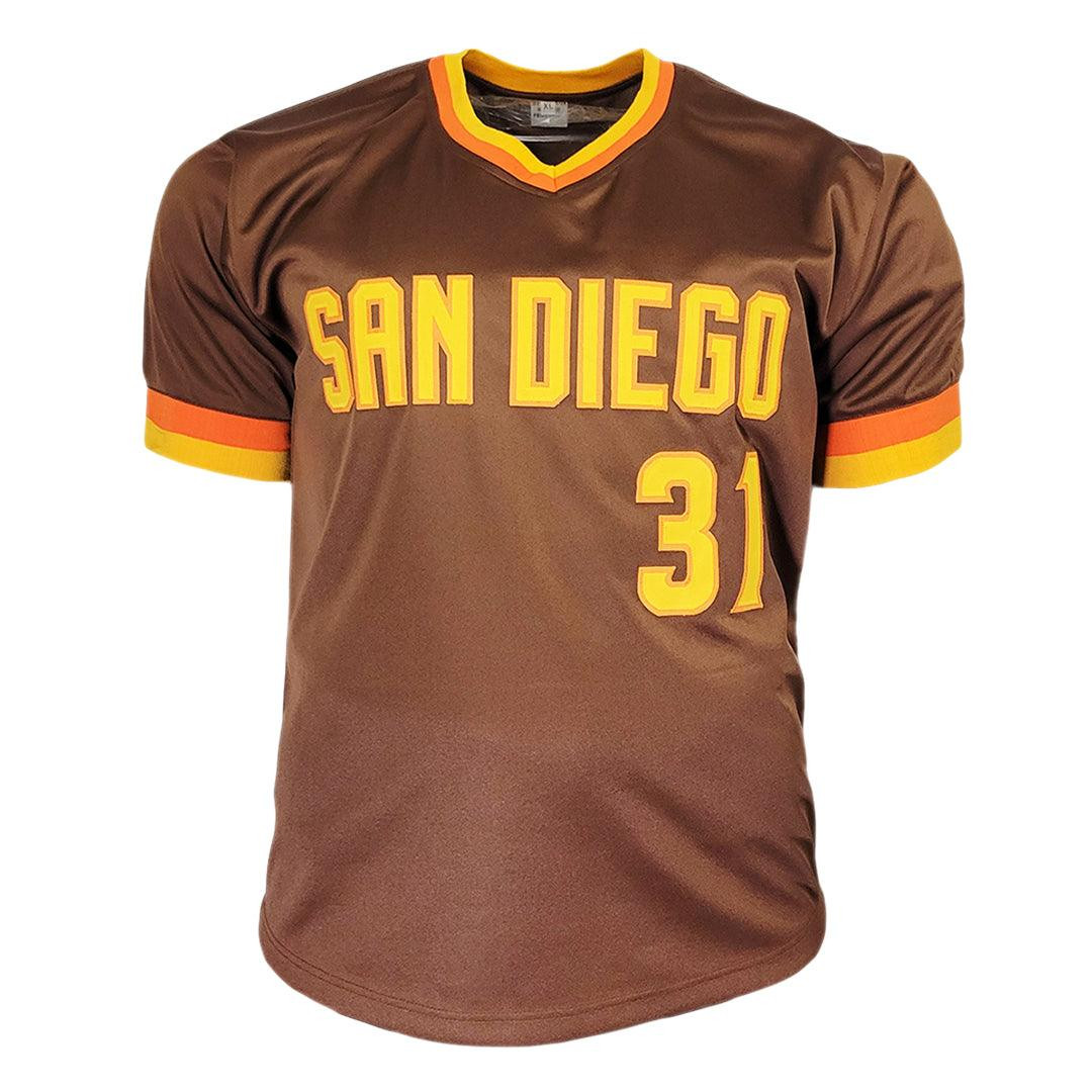 Dave Winfield Signed San Diego Brown Baseball Jersey (JSA) -