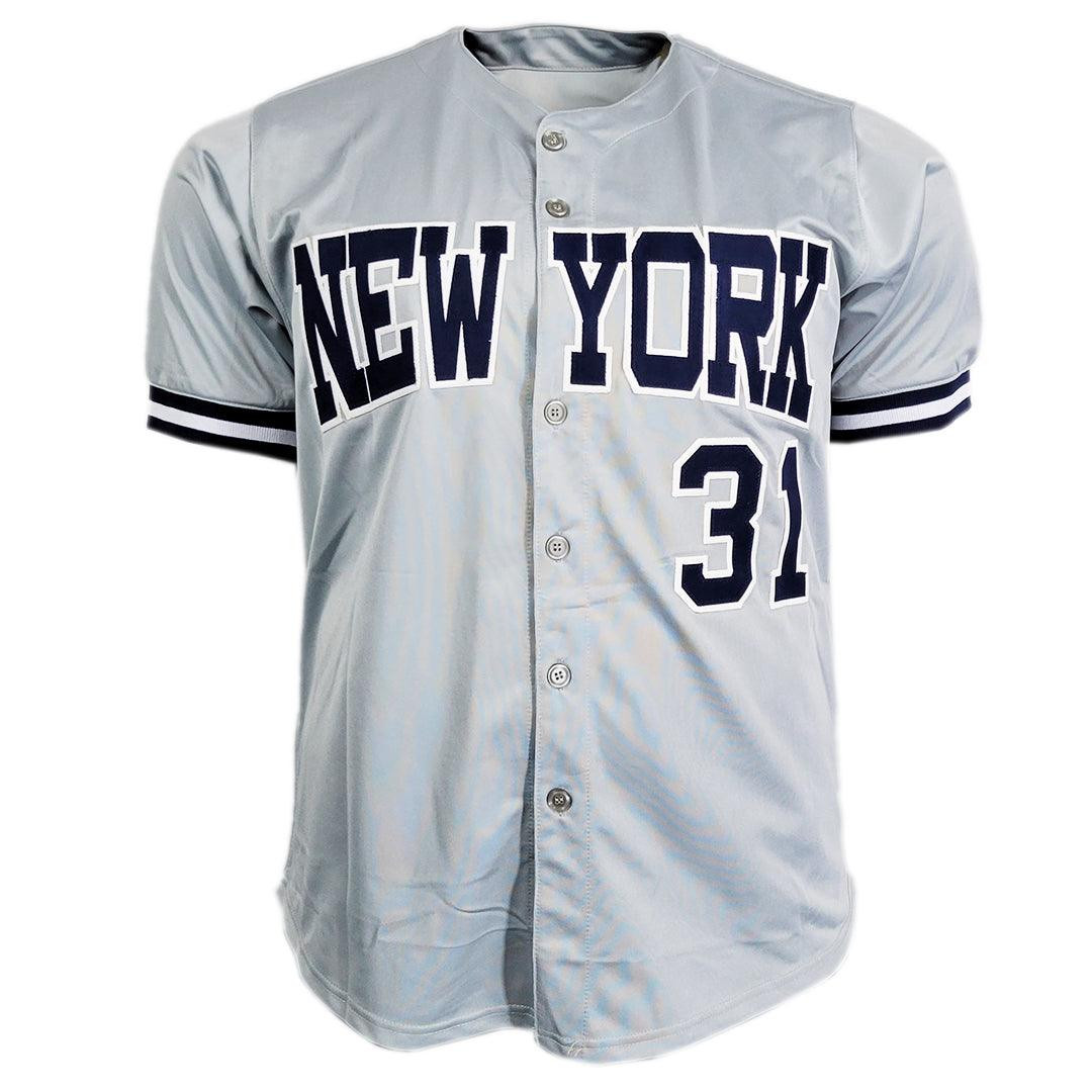 Dave Winfield Signed Stats Inscription New York Grey Baseball