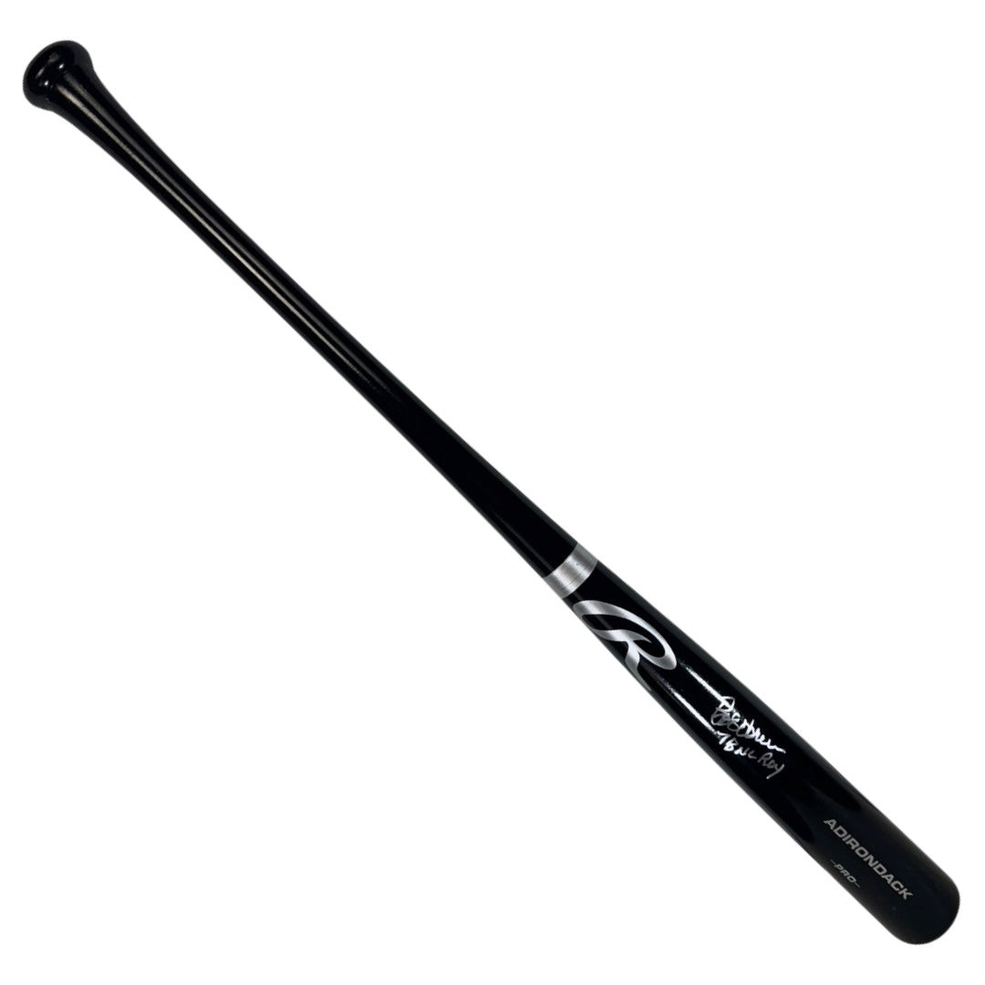 Bob Horner Signed 78 NL ROY Inscription Rawlings Black Baseball Bat (JSA)