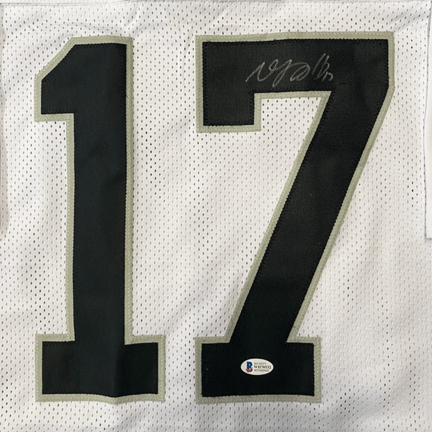 Davante Adams Signed Las Vegas White Football Jersey (Beckett)