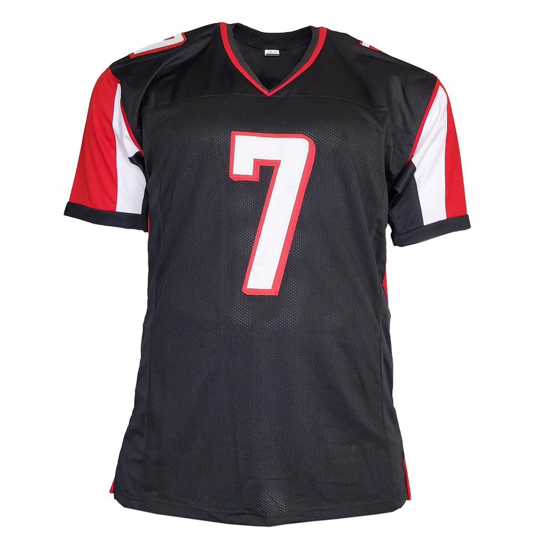 Michael Vick Signed Atlanta Black Football Jersey Shadow Numbers (Beckett)