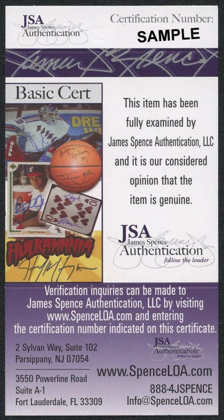 Chipper Jones Autographed Hall Of Fame Postcard (JSA)