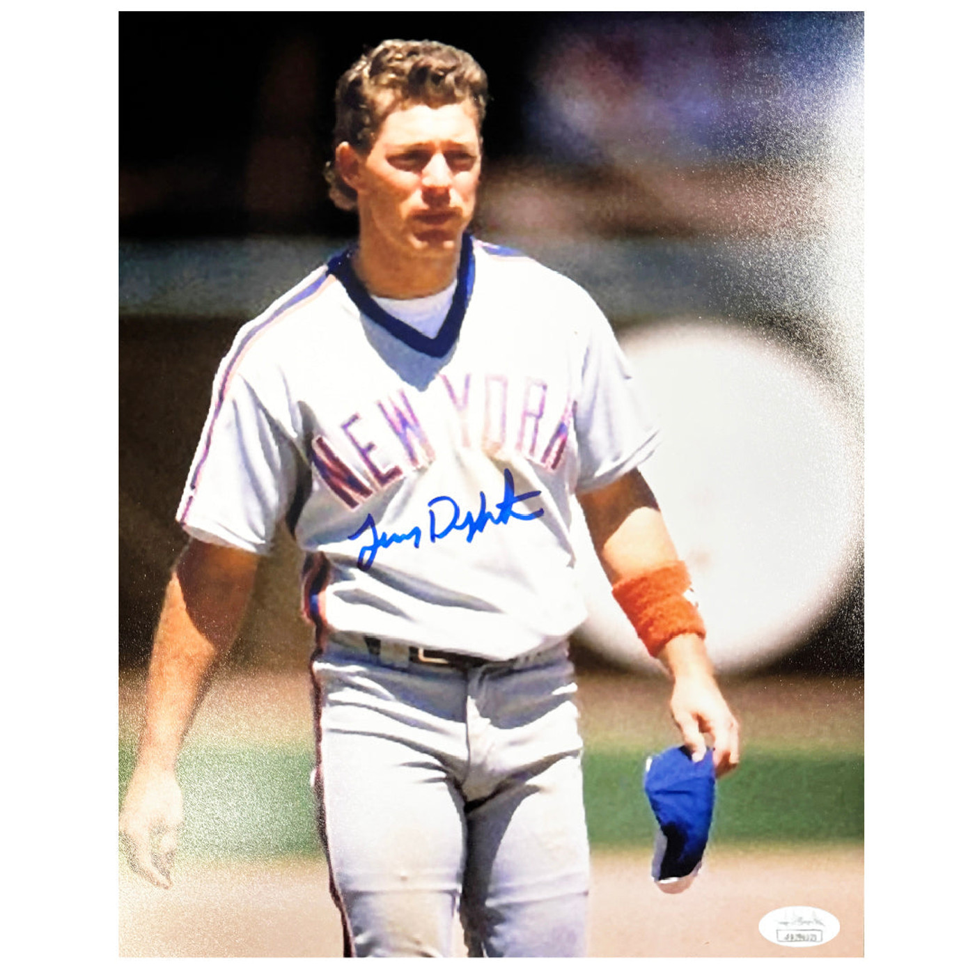 Lenny Dykstra Signed New York Pose 10 Baseball 8x10 Photo (JSA)