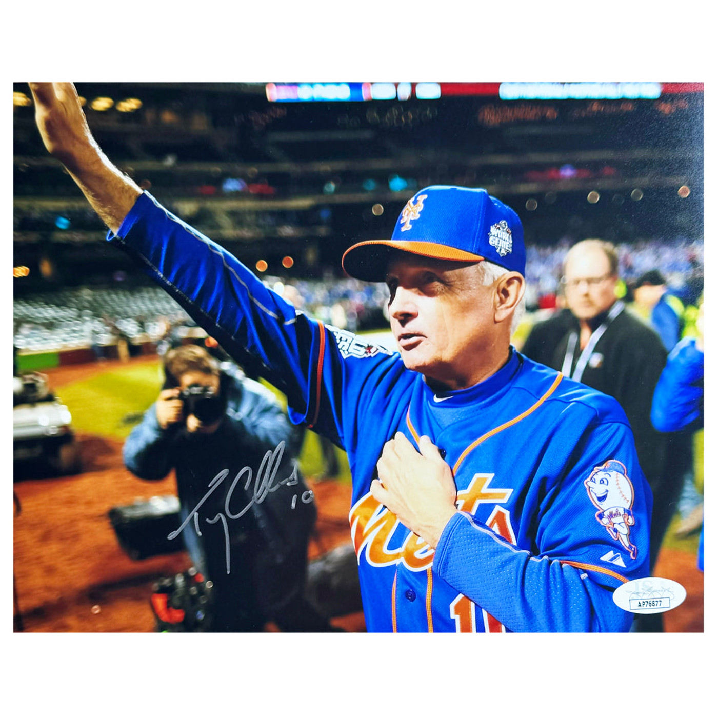 Terry Collins Signed New York Pose 4 Baseball 8x10 Photo (JSA)