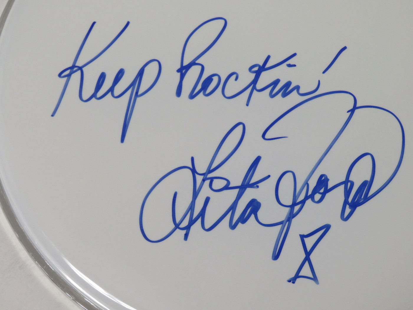 Lita Ford Signed Drumhead
