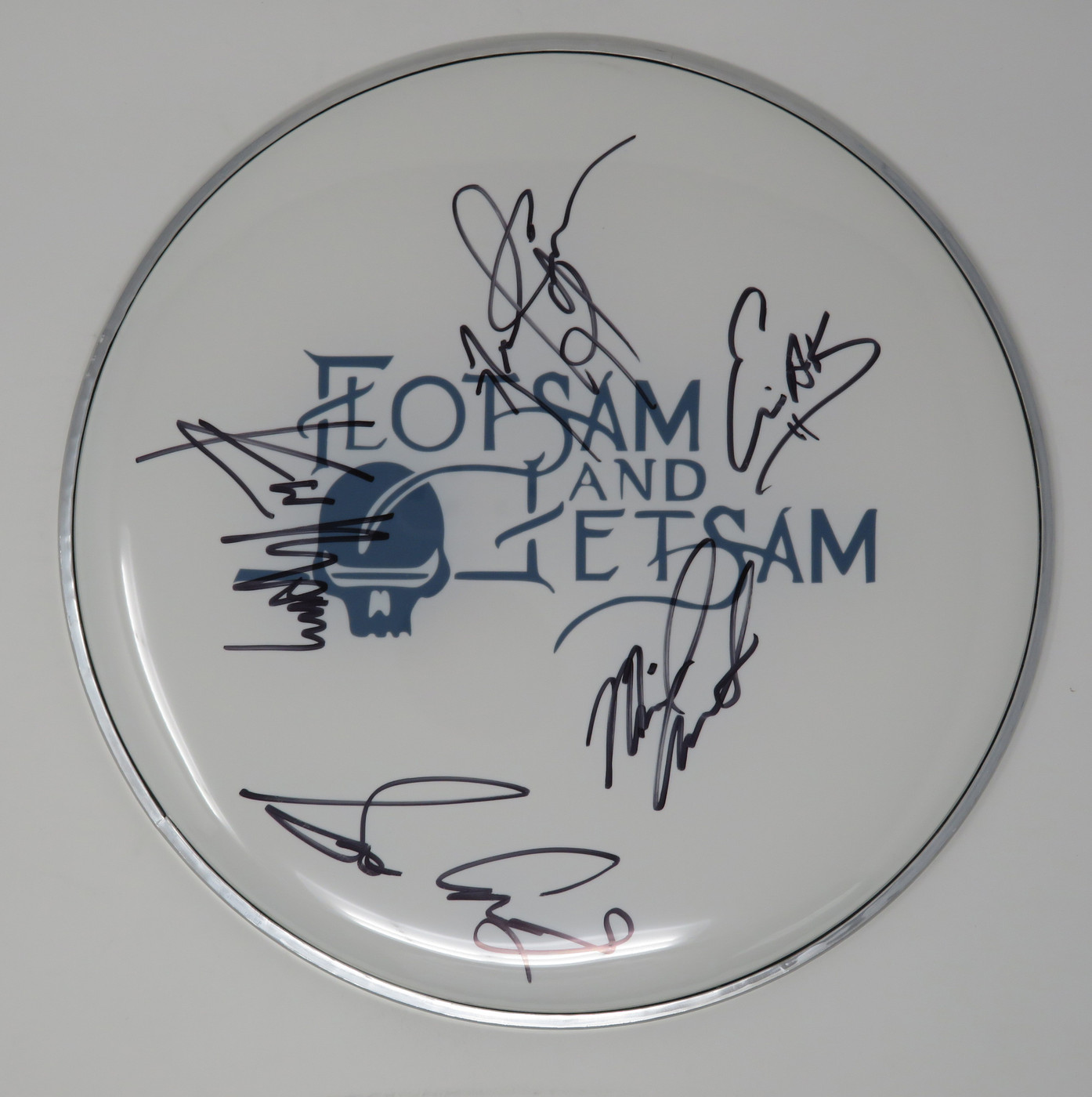 Flotsam And Jetsam Signed Drumhead