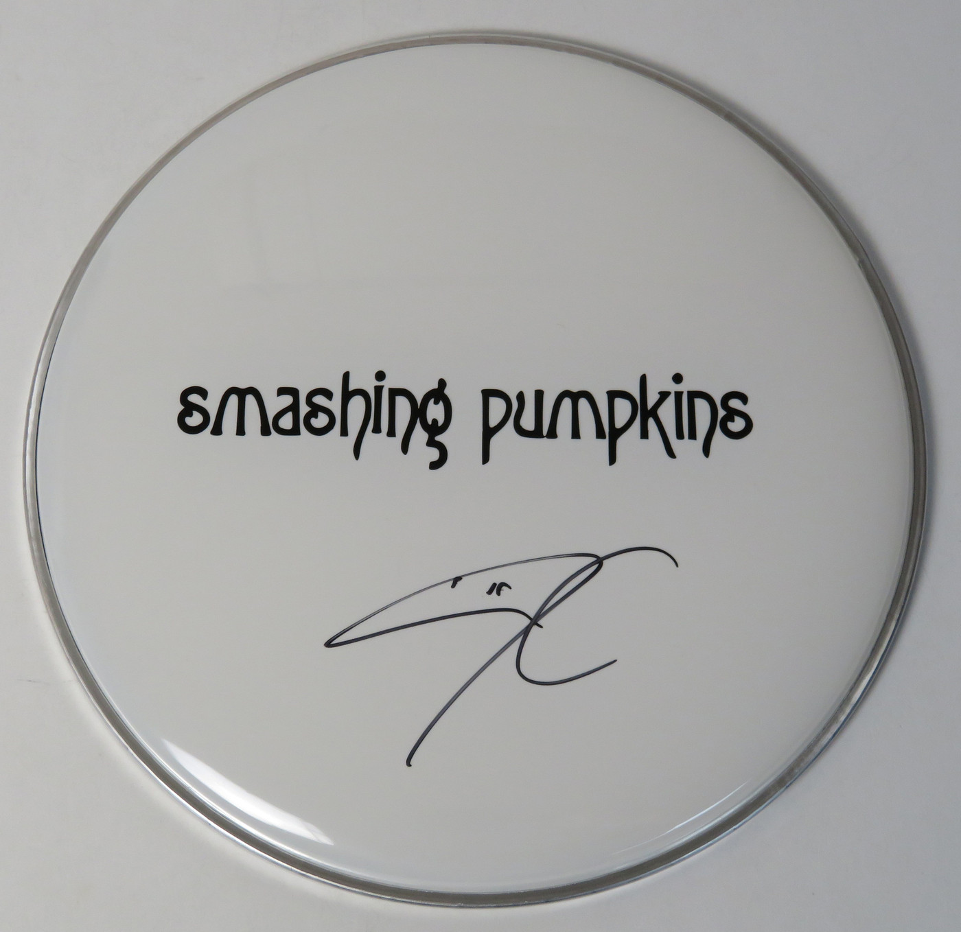 Smashing Pumpkins Signed Drumhead AQ12257