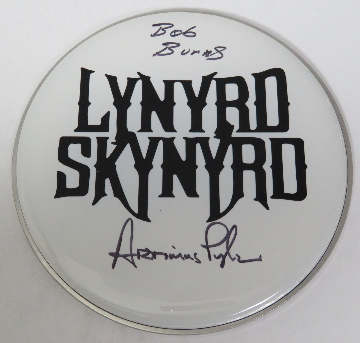 Lynyrd Skynyrd Signed Drumhead RR58929