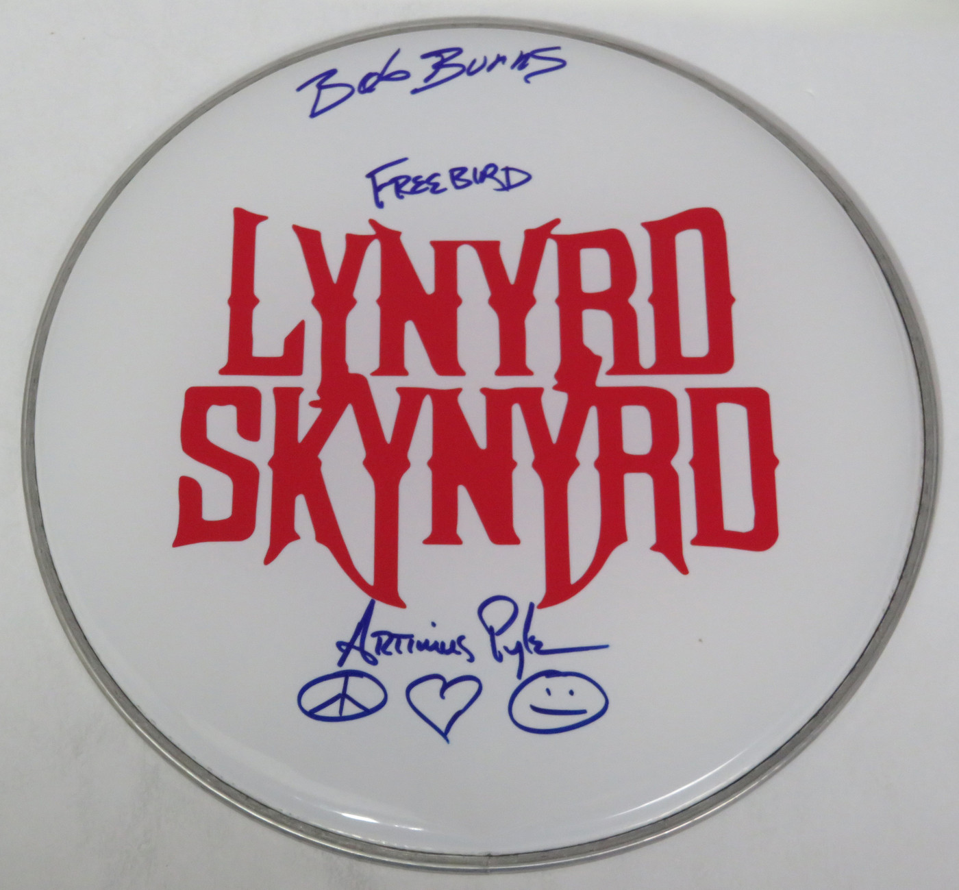 Lynyrd Skynyrd Signed Drumhead RR58933